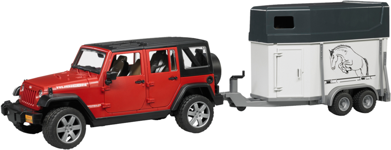 Bruder Jeep Wrangler - Bruder Jeep Wrangler Unlimited Rubicon With Trailer (1242x658)