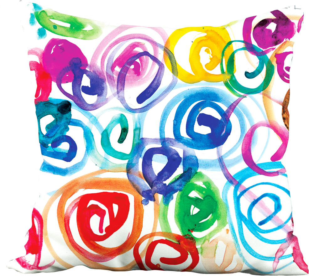 Watercolor Swirls Pillow - Cushion (1024x969)
