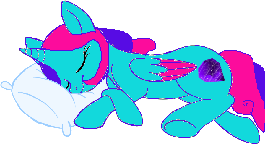 Sleeping On The Pillow Alicorn Pony Base By By Lupexdusty - Pony Sleeping (900x500)