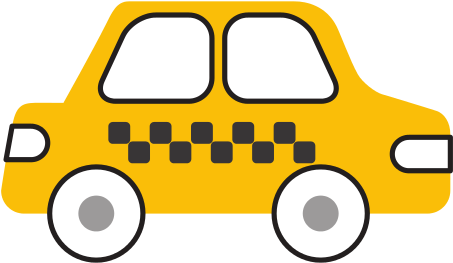 Cab Car Transport Public Service - Vector Graphics (550x550)