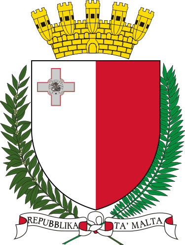 375px-coat Of Arms Of Malta - Malta Coat Of Arms (375x496)