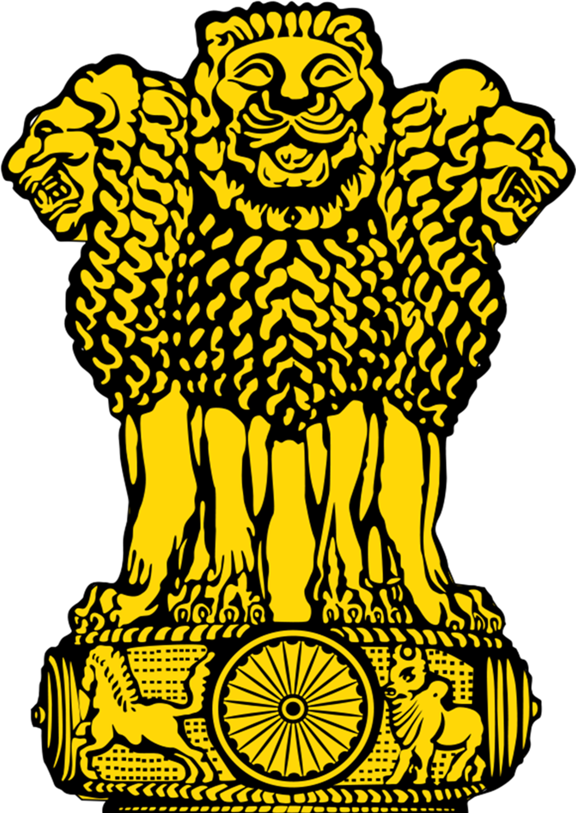 Open - Golden National Emblem Of India (2000x2858)