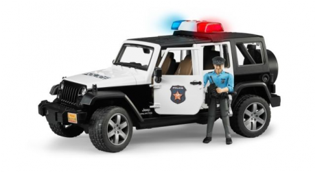 Jeep Wrangler Policia Con Policia Y Accesorios - Bruder Jeep Wrangler Unlimited Rubicon Police Car (458x458)