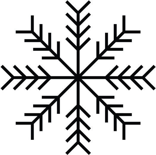 Snowflake Black - Vegvisir Aegishjalmur (605x600)