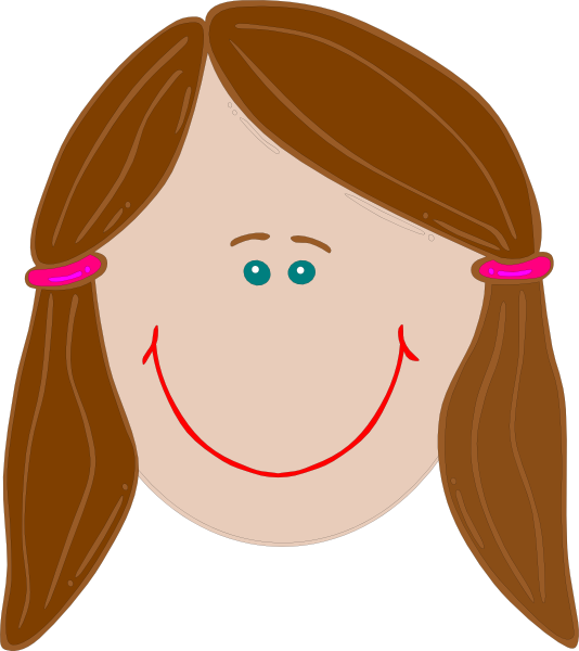 Girl Clip Art - Daughter Cartoon Face (534x600)