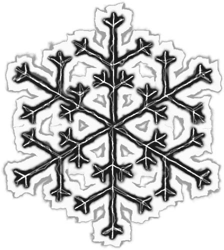 Vector Clip Art Of Grayscale Snowflake - Snowflake (448x500)