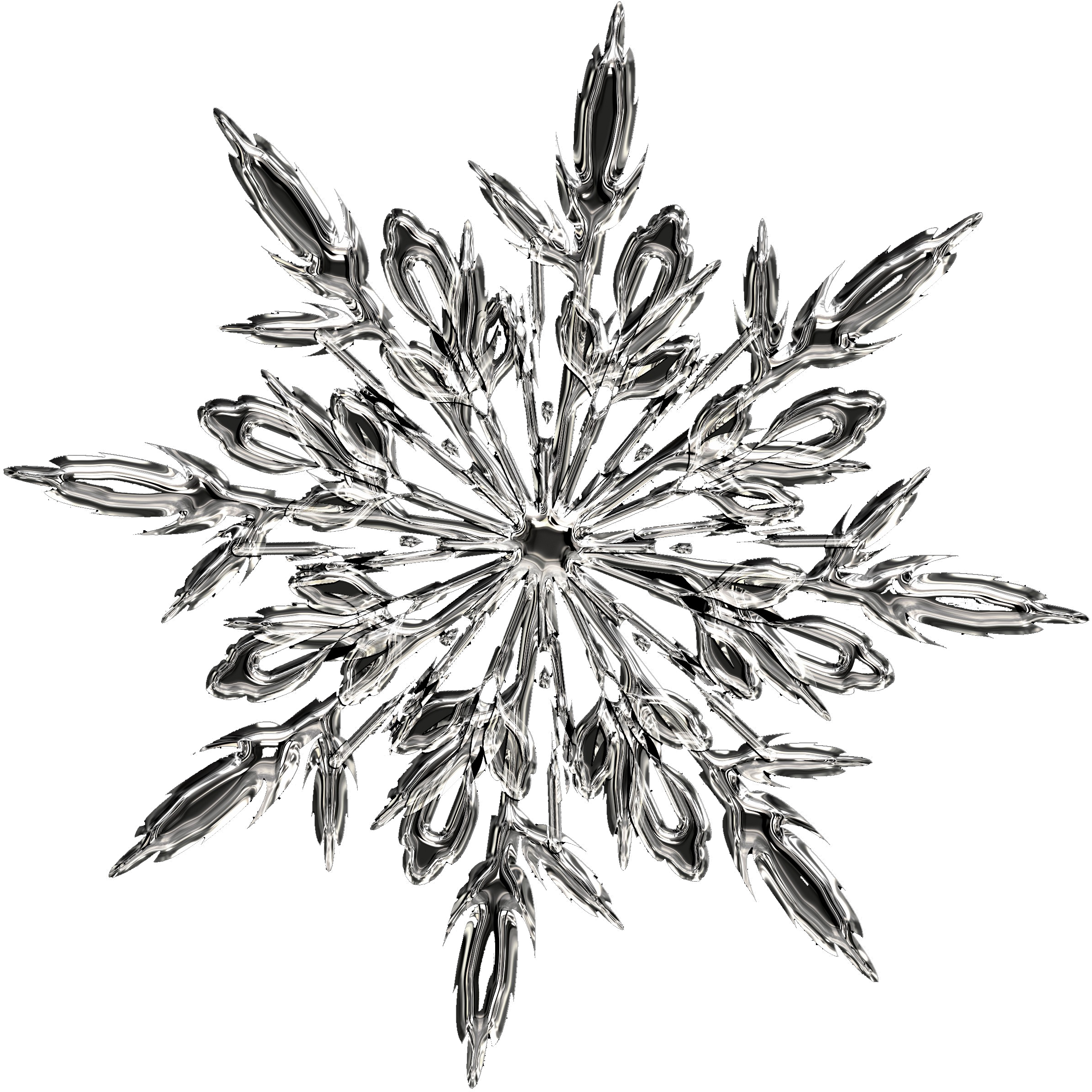 T-shirt Ice Crystals Snowflake - Snowflake (2500x2500)