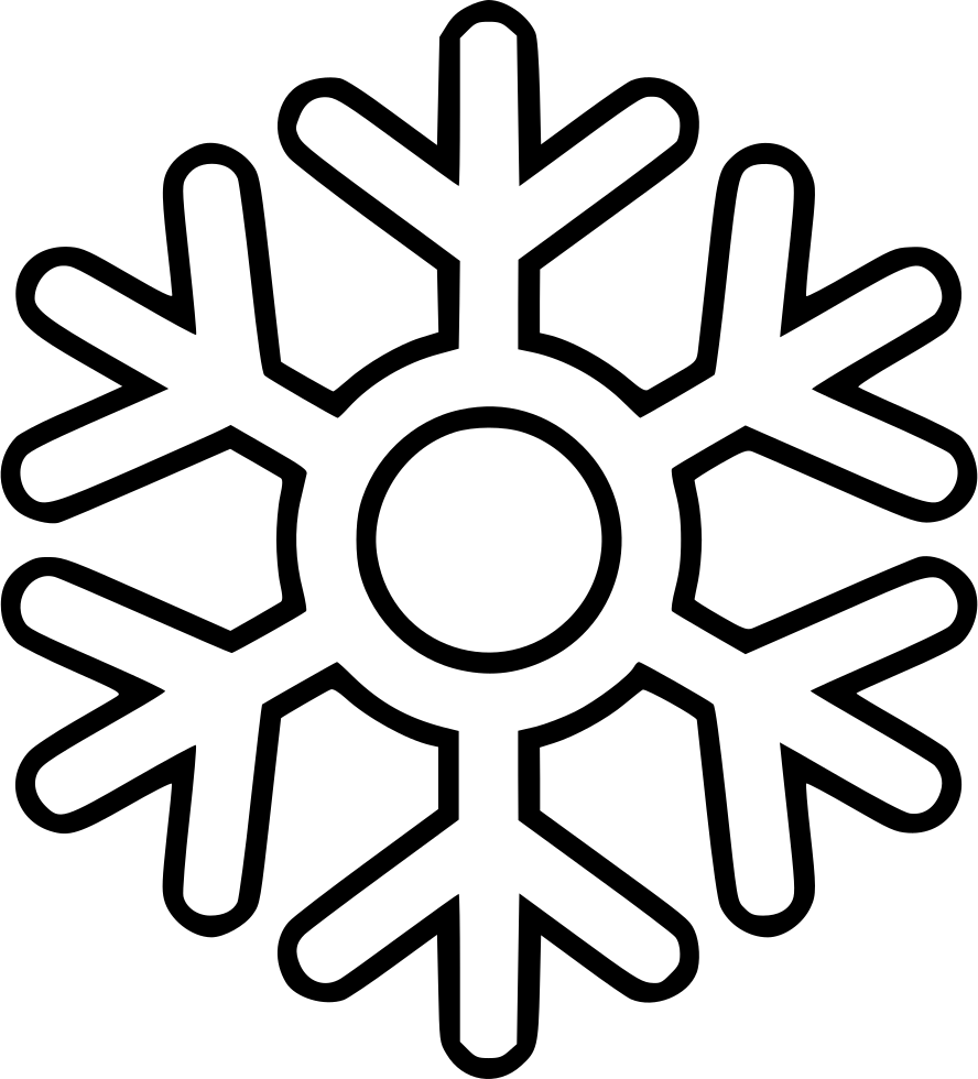 Snowflake Comments - Snowflake Icon Outline (888x980)