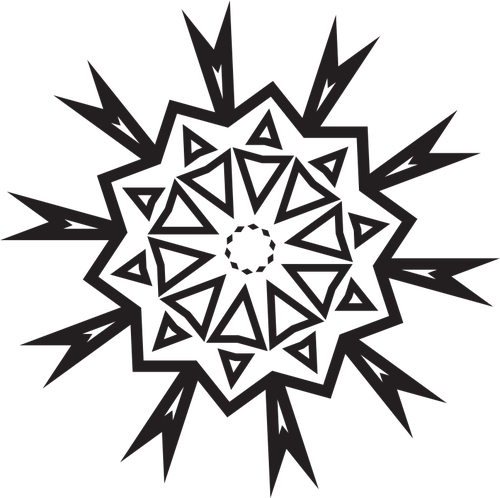 Snowflake Silhouette Icon - Snowflake (500x498)