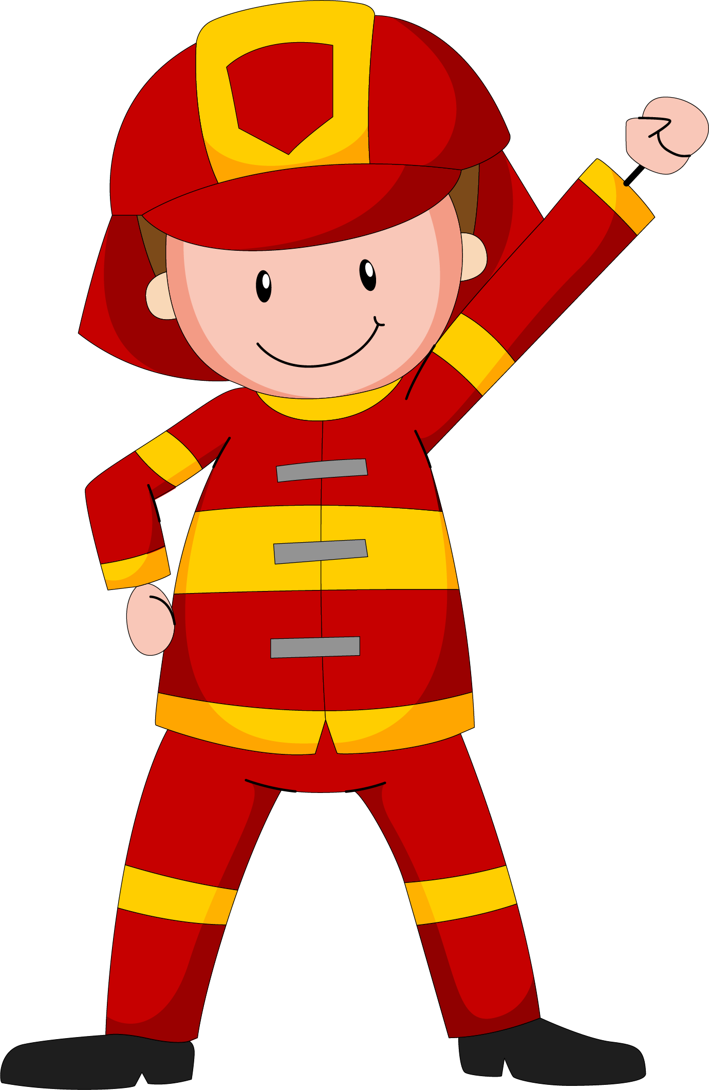 Download Png - Cartoon Fireman (1380x2121)