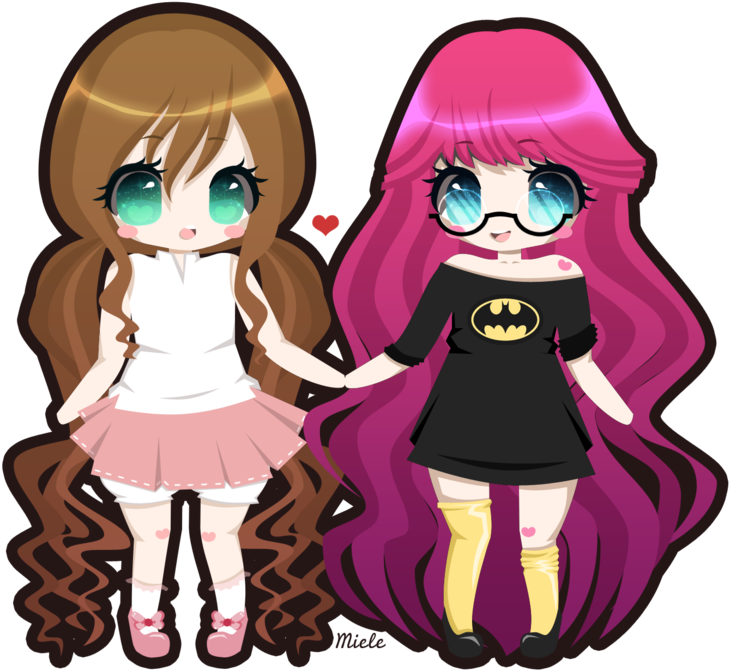 Cute Friendship By Miielle On Deviantart - Chibi (900x695)