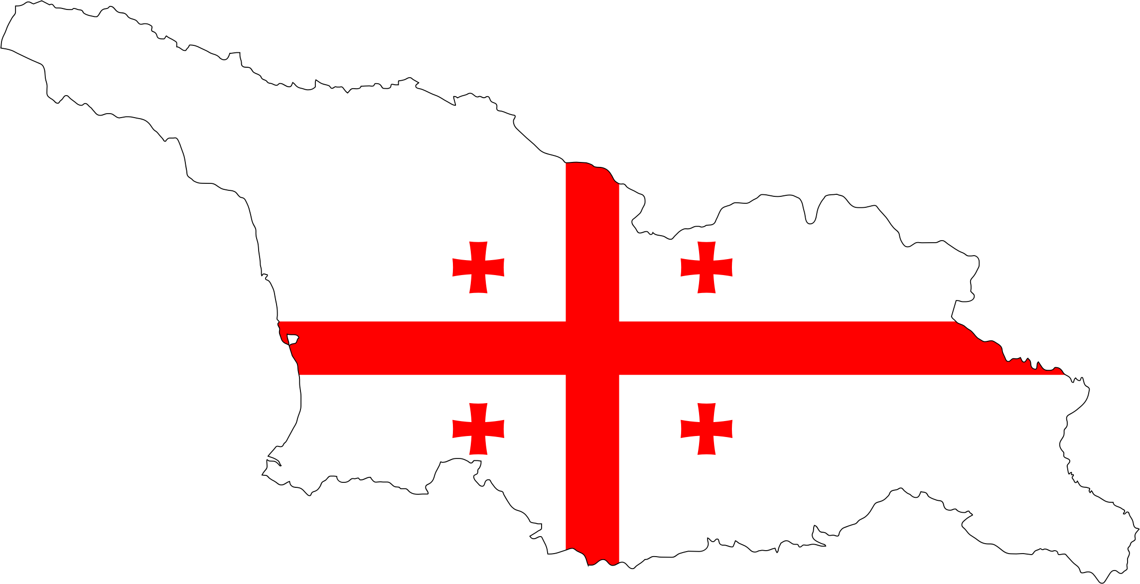 Грузия флаг карта