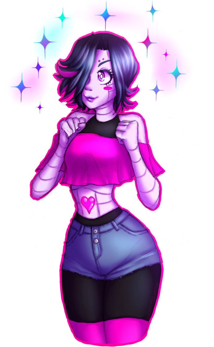Mettaton With Cute Clothes By Tophat-zombie - Art (689x1160)