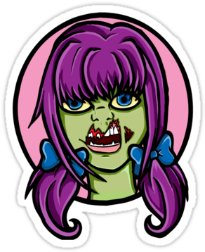 Zombie Girl By Neonstarr - Cartoon (375x360)