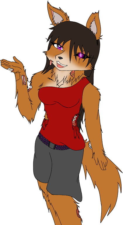 Just A Cute Zombie Girl - Cartoon (530x783)