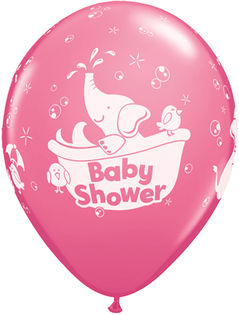 Sngl Latex Baby Shwr Ele Rose Balloon - Balloons Red Blue Green Yellow Pink Orange Purple (342x451)