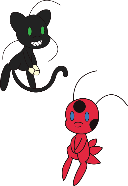 Tikki And Plagg By Craftykenzie - Cartoon (517x747)