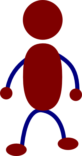 Standing Stick Man Clip Art - Clip Art (312x593)