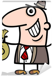 Happy Businessman Cartoon Illustration Wall Mural • - Illustration (400x400)