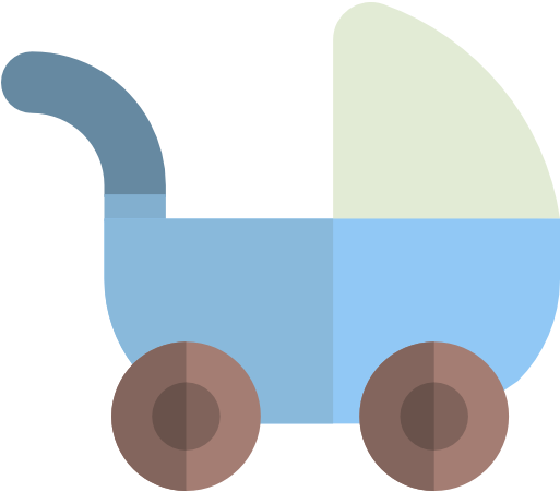 Baby Stroller Free Icon - Cartoon Baby Stuff Png (512x512)