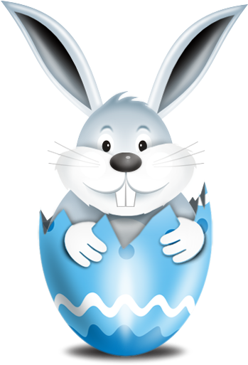 "bunny In Blue Egg Icon\ - Easter Egg Bunny Men's T-shirt (512x512)