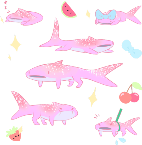 Dont Forget To Walk Ur Whale Shark - Pink Shark Transparent (500x500)
