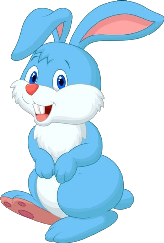 Pin Bunny Images Clip Art - Blue Bunny Clipart Png (500x500)