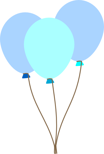 Black Balloons Clipart Transparent Background - Blue Balloons With Black Background (402x596)