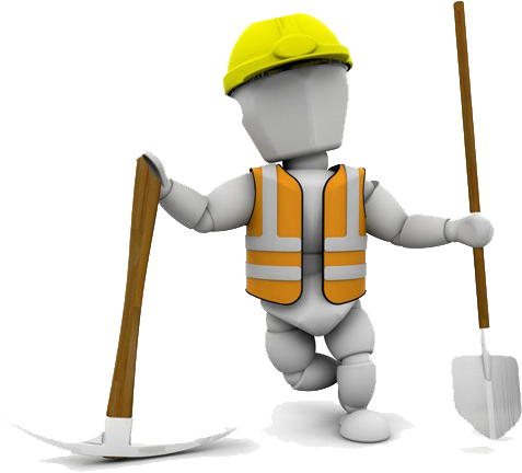 Cute Little Builder Guy - Introduction To Concrete Masonry And Concrete Projects (535x480)
