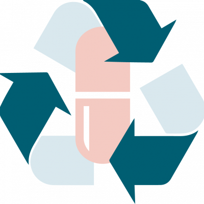 Repurposing Drugs Icon - Recycling Symbol (400x400)