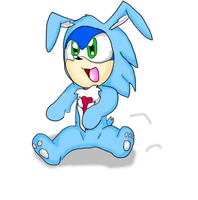 Baby Sonic Swift Heart Rabbit By Mslunarumbreon - Care Bears And Sonic (648x720)