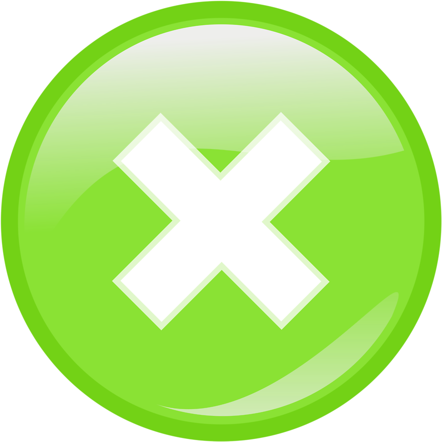 Illustration Of A Green Close Button - Close Button Icon Green (958x958)