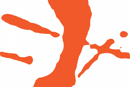 Pin Orange Paint Splatter Clip Art - Clip Art (450x300)