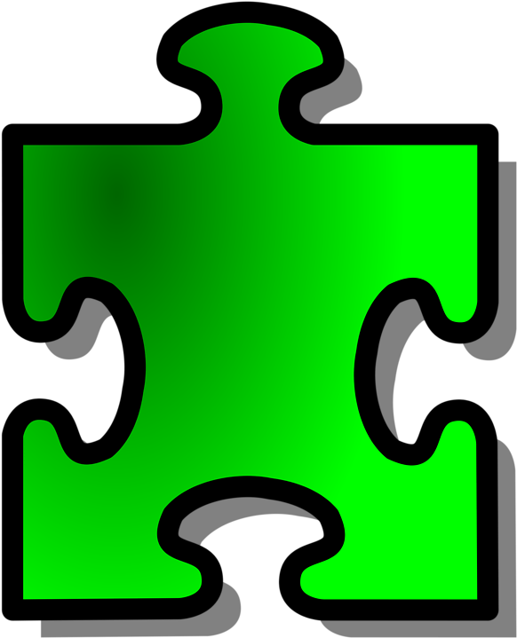 Illustration Of A Green Puzzle Piece - Puzzle Pieces Clip Art (958x958)