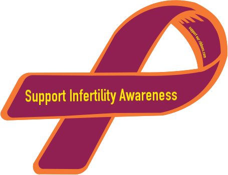Infertility Awareness Ribbon Custom Ribbon Support - Pap Smear Saves Lives (455x350)
