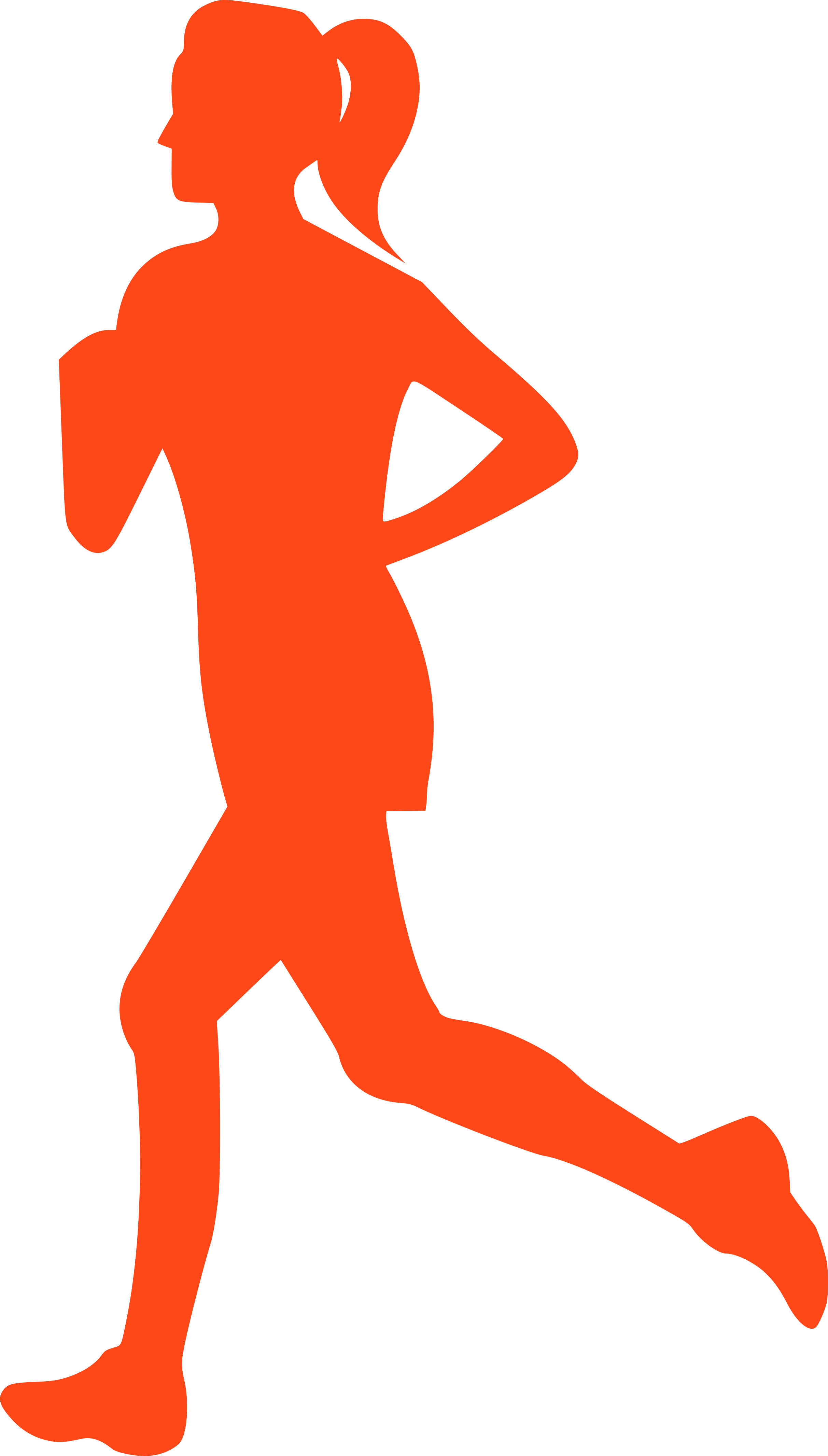Run - Running Woman Icon Png (2425x4264)