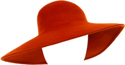 Philip Treacy London Burnt Orange Widebrim - Philip Treacy Hats Brim (583x475)