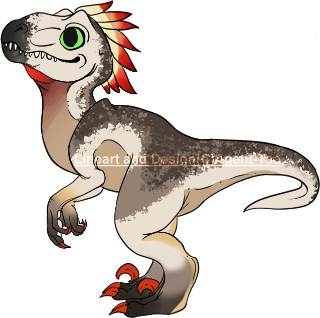 Raptor Ota Closed By Agent Taai - Transparent Line Art Raptor (736x744)