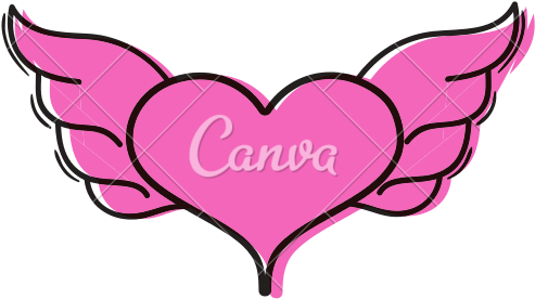 Heart With Wings Symbol Love Art - Heart With Wings (550x550)