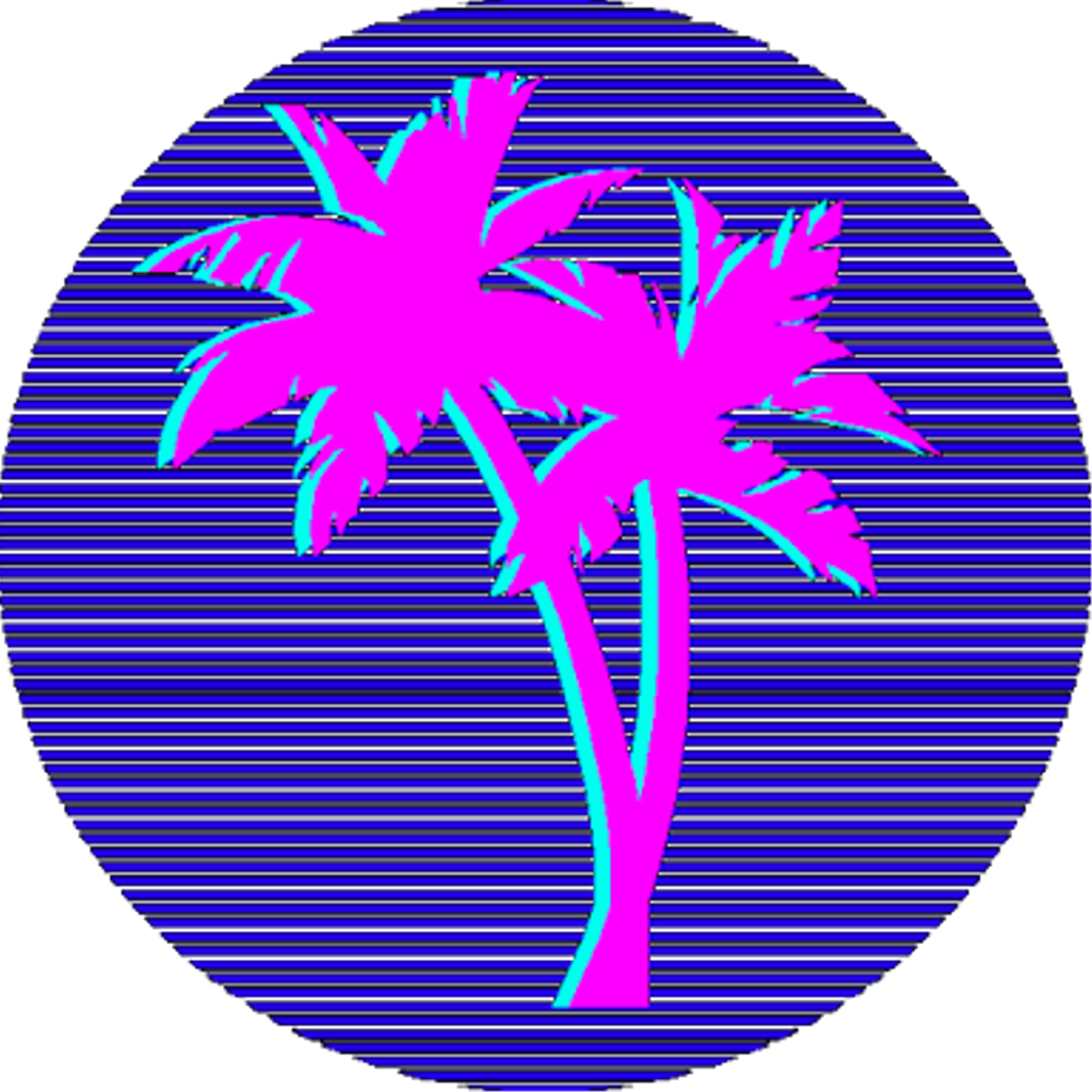 Vapor Grunge Palmtree Vaporwave Vaporwaveaesthetic - Aesthetic Vaporwave (1024x1024)