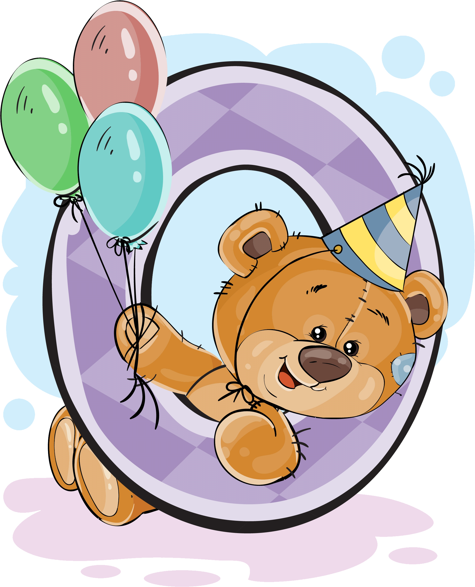 Iris, Teddy Bears, Card Making, Happy Birthday, Clip - Numeros Con Ositos (2293x3106)