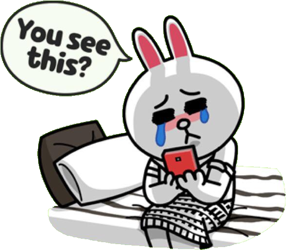 Brown And Cony In 'my Love From The Stars' - Sticker (640x552)