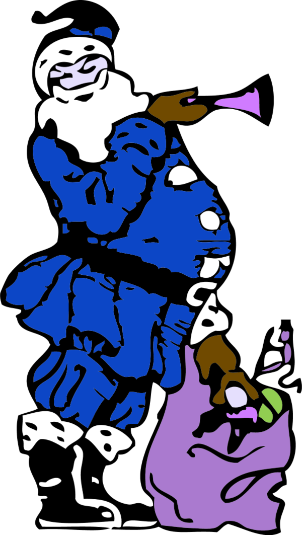 Santa And His Toy Bag - Clip Art (600x1063)