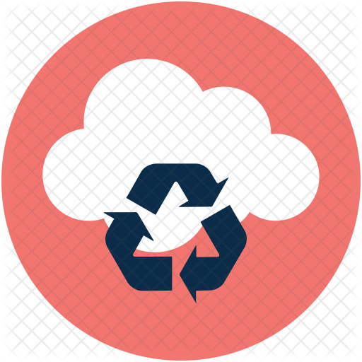 Recycle Cloud Icon - Trash And Recycling Sticker (512x512)
