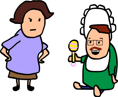 Once Upon A Time There Was A Damsel In Distress Crying - Husband Acts Like A Baby (412x337)