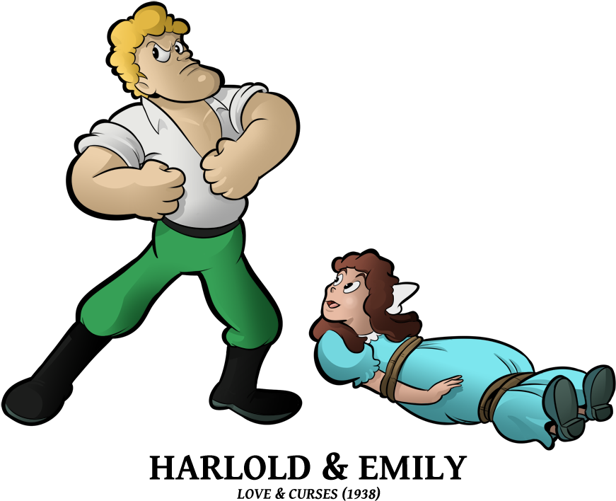 Love And Cursesa Parody Of The "damsel In Distress" - Daffy Duck's Fantastic Island (900x725)