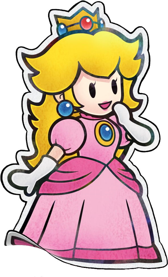 Paper Princess Peach Artwork - Paper Princess Peach Png (675x1027)