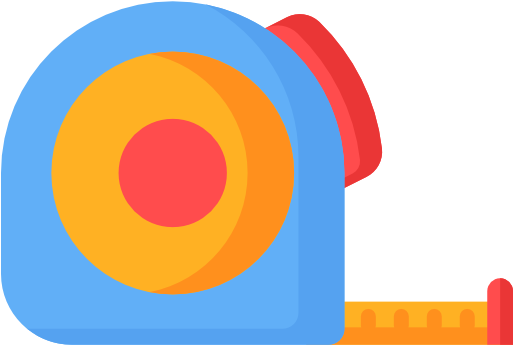 Measuring Tape Free Icon - Tape Measure Flat Icon Png (512x512)