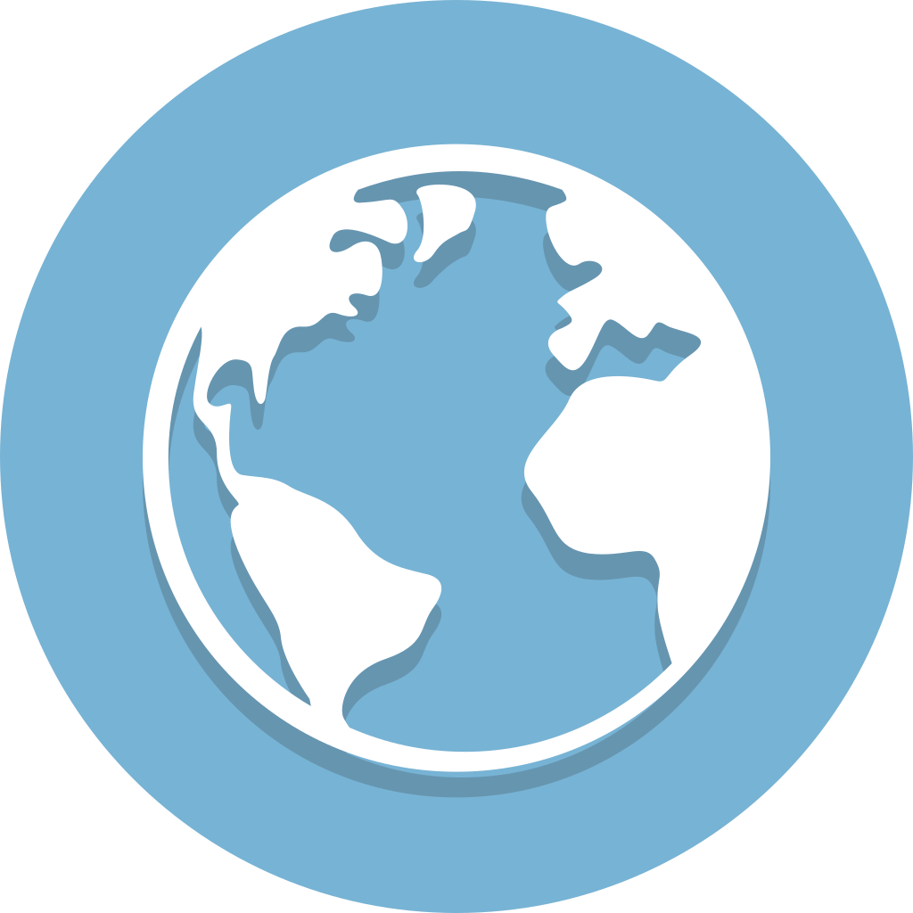 Globe World Map Computer Icons Earth - Globe Icon Circle Png (1024x1024)