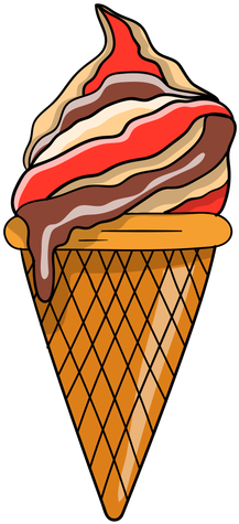 Cone Ice Cream Cartoon Transparent Png - Drawing (512x512)